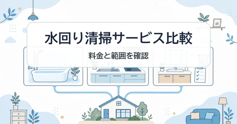 水回り掃除を頼むなら？カジタクとベアーズの料金・清掃範囲を比較